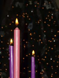 three advent candles