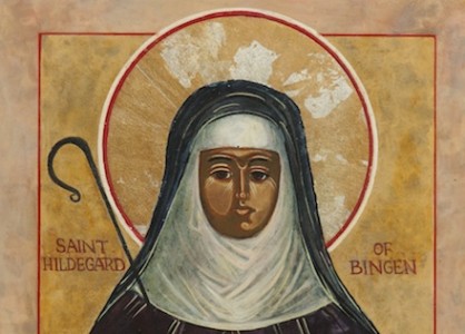 Icon of St. Hildegard of Bingen by Augustinian Father Richard G. Cannuli